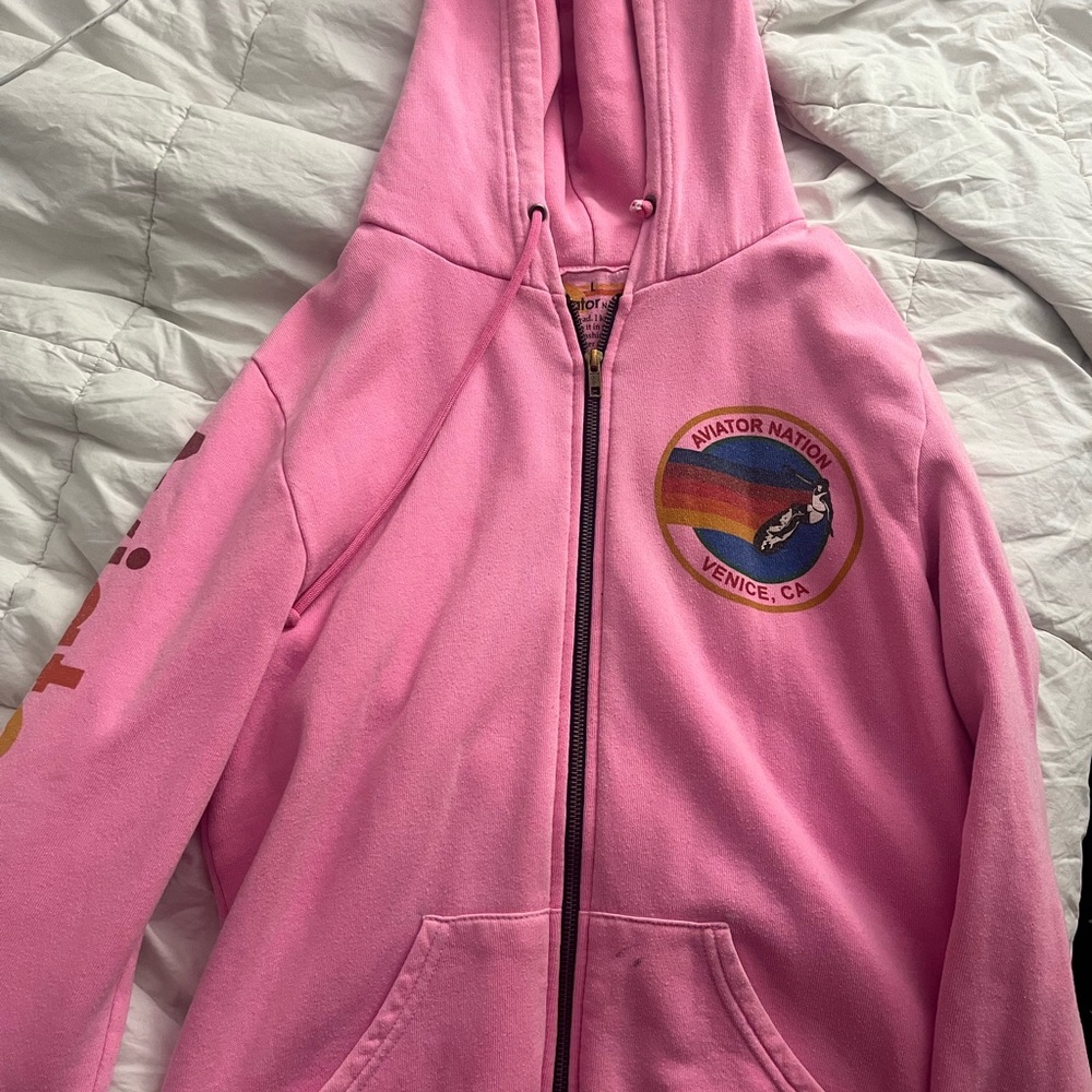 Aviator Nation Pink Zip Up